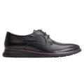 Black - Side - Base London Mens Wing Leather Derby Shoes