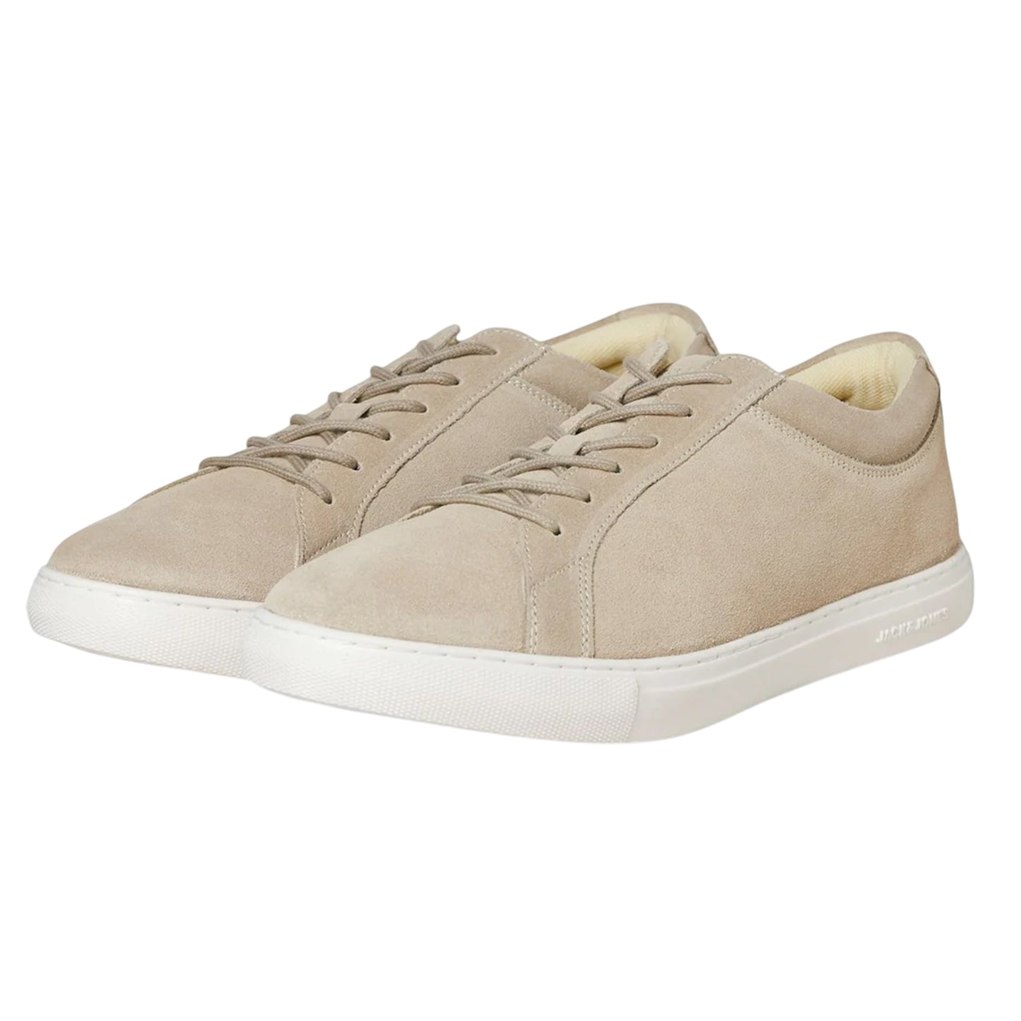 Taupe - Front - Jack And Jones Mens Galaxy Suede Trainers