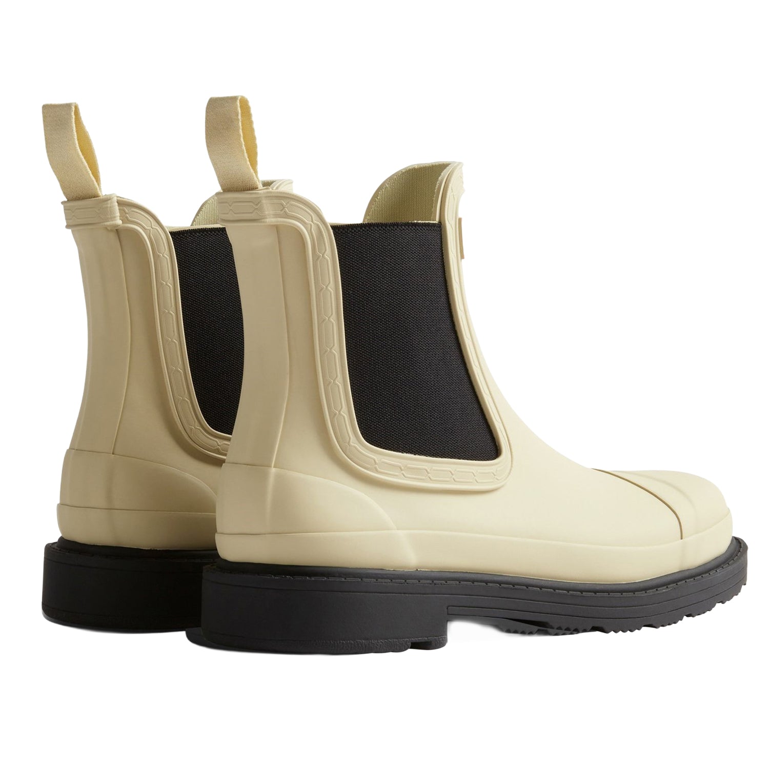 Gravel-Black - Back - Hunter Mens Commando Chelsea Boots