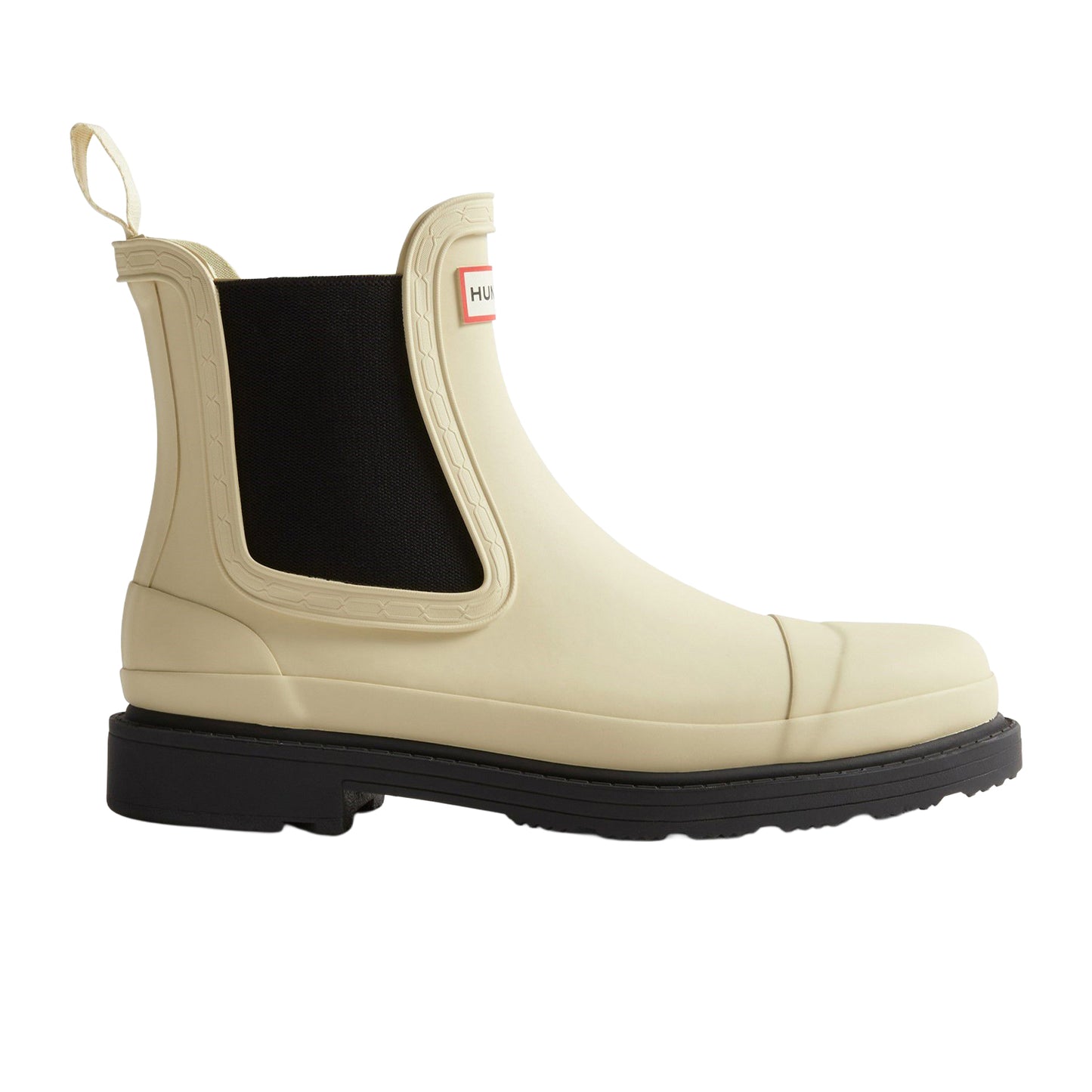 Gravel-Black - Side - Hunter Mens Commando Chelsea Boots