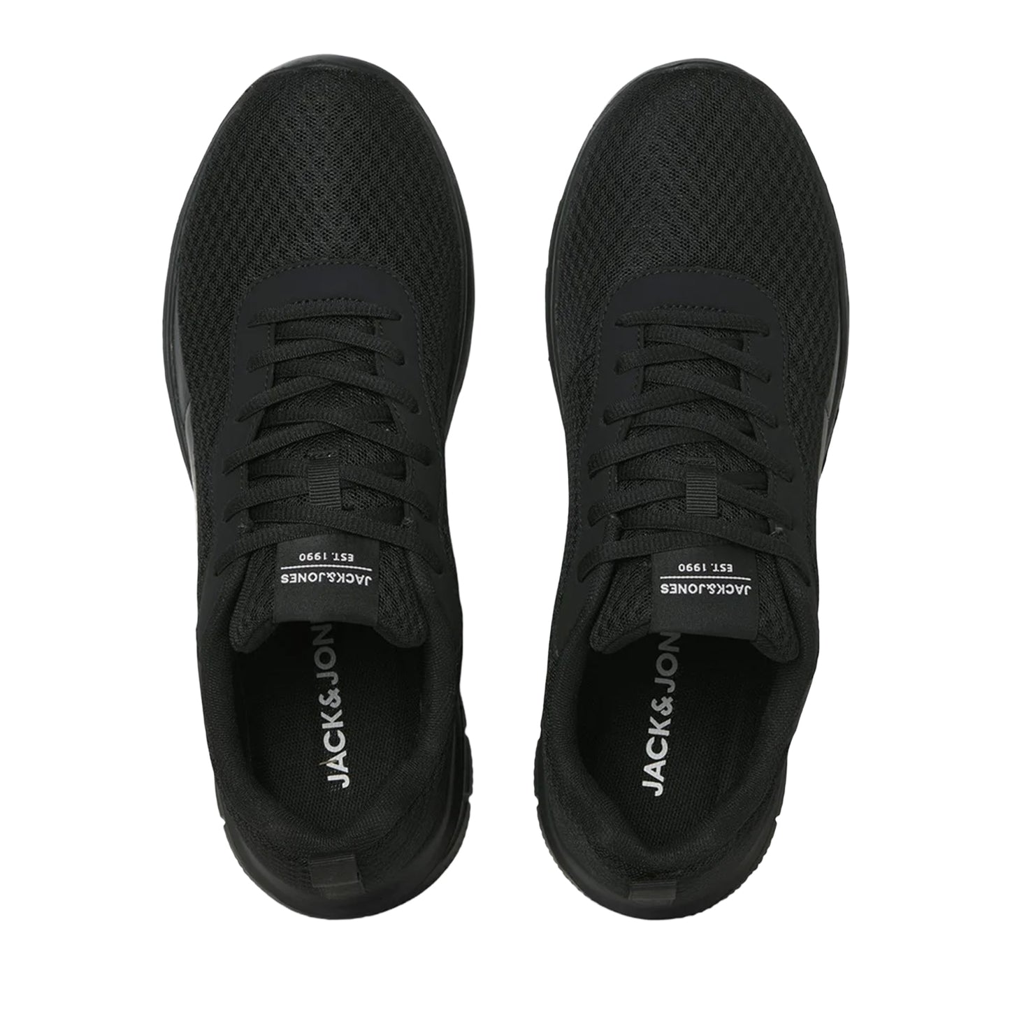 Anthracite - Side - Jack And Jones Mens Taylor Mesh Trainers