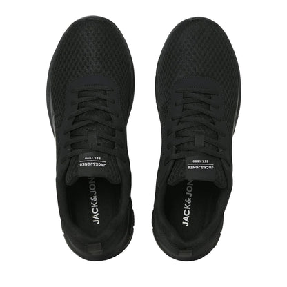 Anthracite - Side - Jack And Jones Mens Taylor Mesh Trainers