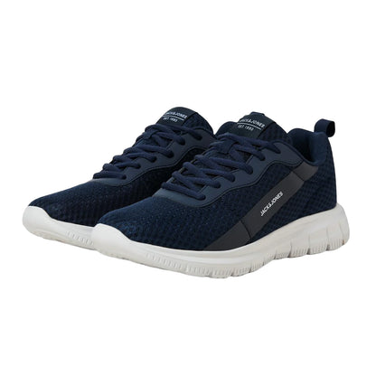 Navy Blazer - Front - Jack And Jones Mens Taylor Mesh Trainers