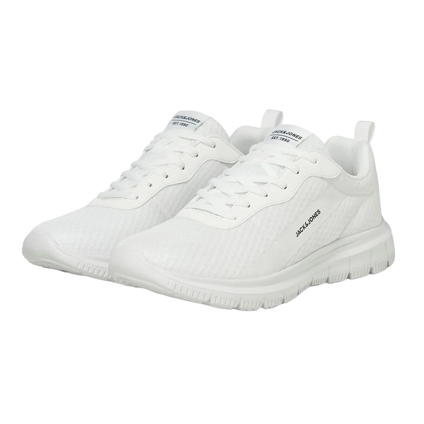 Bright White - Front - Jack And Jones Mens Taylor Mesh Trainers