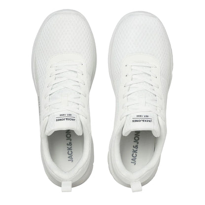 Bright White - Side - Jack And Jones Mens Taylor Mesh Trainers