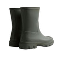 Dark Olive - Back - Hunter Mens Downpour Short Wellington Boots