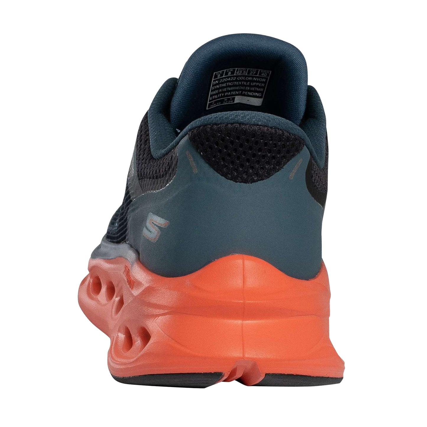 Navy-Orange - Back - Skechers Mens Max Cushioning Glide-Step Trainers
