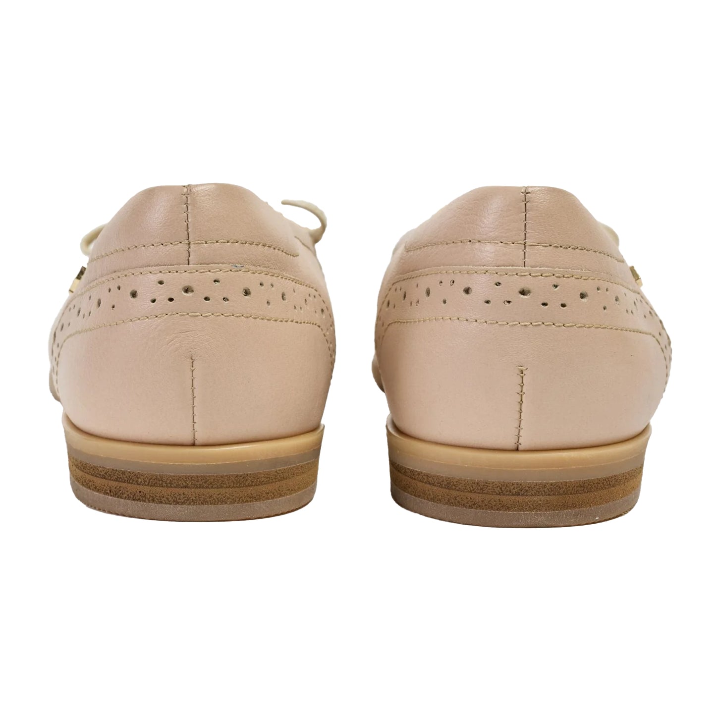 Pink - Back - POD Womens-Ladies Priya Ballet Leather Flats