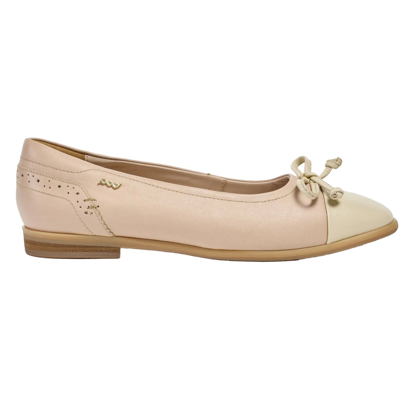 Pink - Side - POD Womens-Ladies Priya Ballet Leather Flats