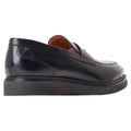 Black - Back - Base London Mens Sid Leather Penny Loafers