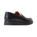 Black-White - Back - Base London Mens Sid Leather Penny Loafers