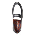 Black-White - Pack Shot - Base London Mens Sid Leather Penny Loafers