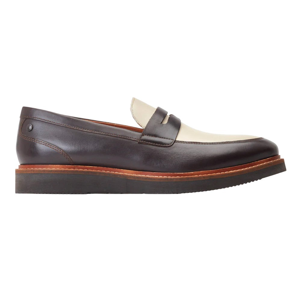 Brown-Beige - Lifestyle - Base London Mens Sid Leather Penny Loafers