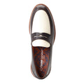 Brown-Beige - Pack Shot - Base London Mens Sid Leather Penny Loafers