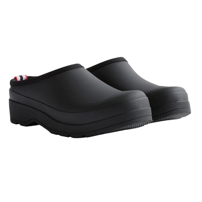 Black - Front - Hunter Womens-Ladies Play Clogs