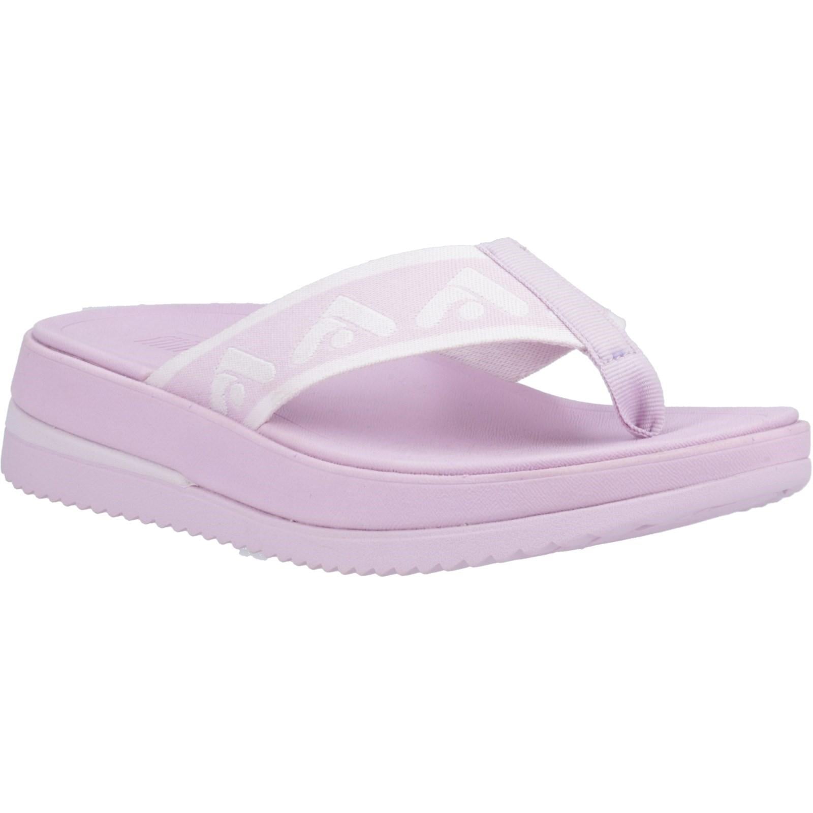 Wild Lilac - Front - FitFlop Womens-Ladies Surff Webbing Toe Post Sandals