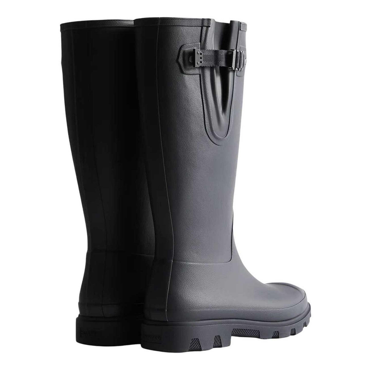 Navy - Back - Hunter Mens Downpour Adjustable Wellington Boots