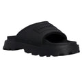 Black - Side - Hunter Unisex Adult Stacked Moulded Footbed Sliders