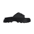 Black - Back - Hunter Unisex Adult Stacked Moulded Footbed Sliders
