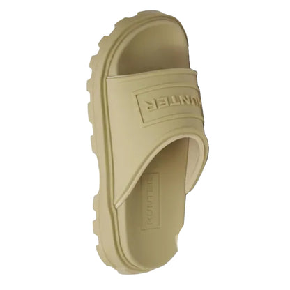Gravel - Back - Hunter Unisex Adult Stacked Moulded Footbed Sliders