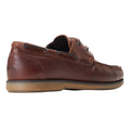 Burnt Brown - Back - Base London Mens Stern Boat Shoes