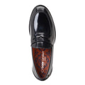 Black - Pack Shot - Base London Mens Sid Leather Penny Loafers