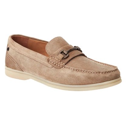 Sand - Front - Base London Mens Suede Loafers