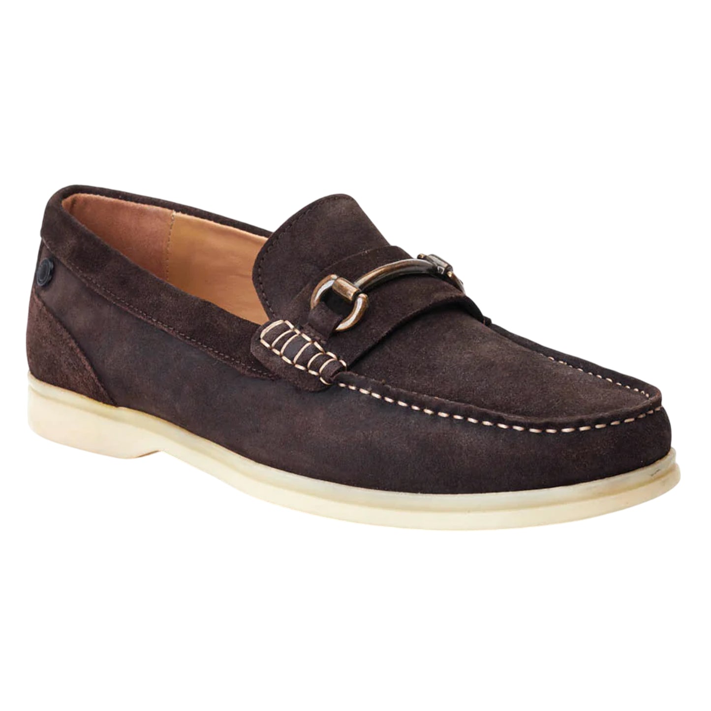 Burnt Brown - Front - Base London Mens Suede Loafers