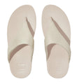 Platino - Pack Shot - FitFlop Womens-Ladies Lulu Glitz Leather Toe Post Sandals