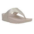 Platino - Front - FitFlop Womens-Ladies Lulu Glitz Leather Toe Post Sandals