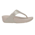 Platino - Lifestyle - FitFlop Womens-Ladies Lulu Glitz Leather Toe Post Sandals
