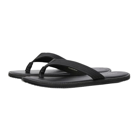 Anthracite - Front - Jack And Jones Mens Washton Leather Flip Flops