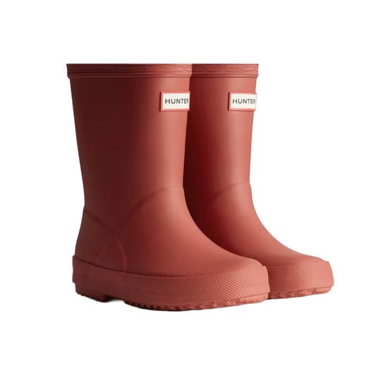 Military Red - Front - Hunter Childrens-Kids Original First Wellington Boots
