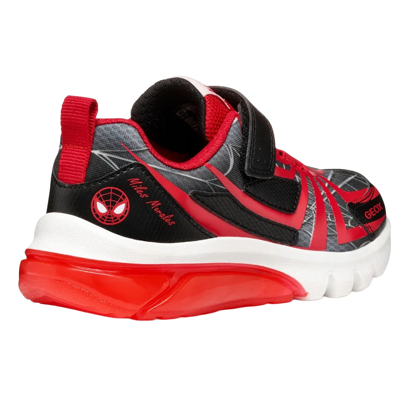 Black-Red - Back - Geox Boys Ciberdron Trainers