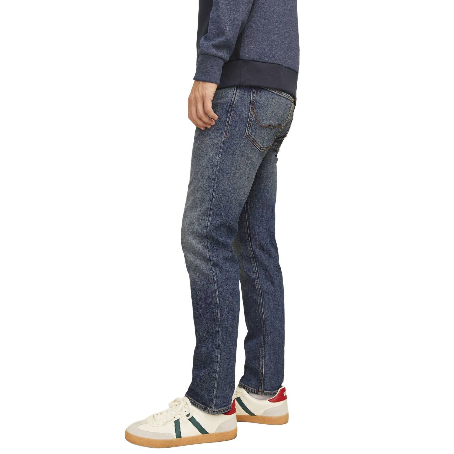 Blue Denim - Side - Jack And Jones Mens Clark Original Jeans