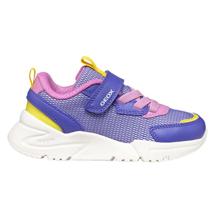 Violet-Fuchsia - Side - Geox Girls J Loftus Trainers