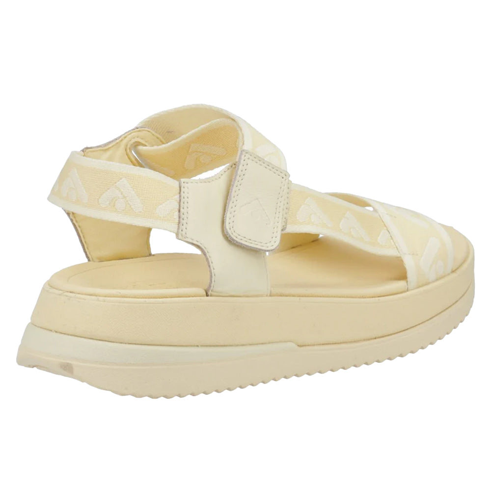 Mellow Yellow - Back - FitFlop Womens-Ladies Surff Leather Detailing Backstrap Sandals