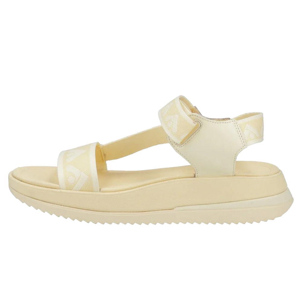Mellow Yellow - Side - FitFlop Womens-Ladies Surff Leather Detailing Backstrap Sandals