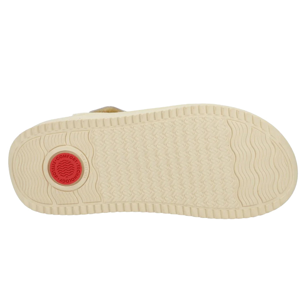 Mellow Yellow - Pack Shot - FitFlop Womens-Ladies Surff Leather Detailing Backstrap Sandals