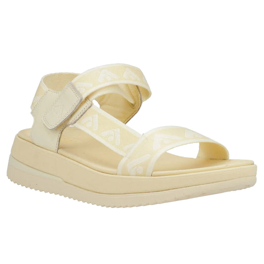 Mellow Yellow - Front - FitFlop Womens-Ladies Surff Leather Detailing Backstrap Sandals