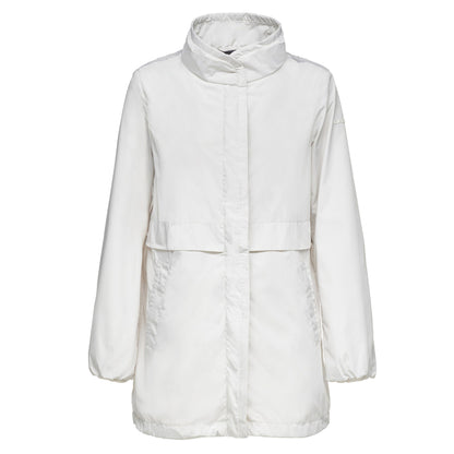 Moonlight Sand - Front - Geox Womens-Ladies Genziana Long Length Midseason Jacket