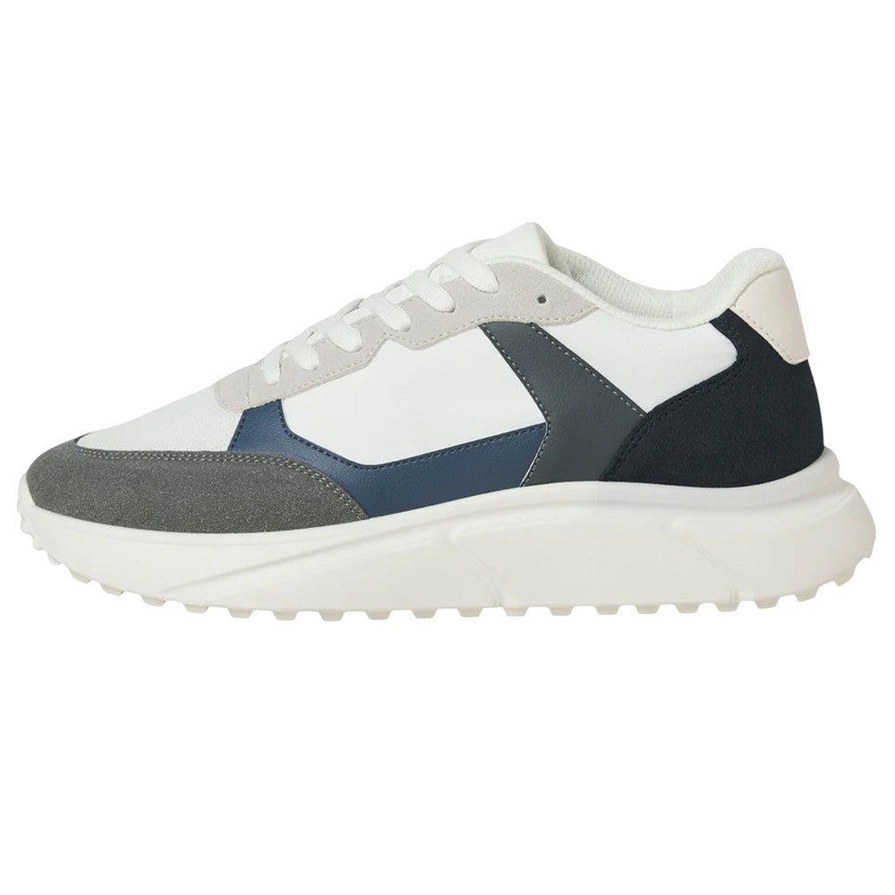White-Castle Rock-Navy Blazer - Side - Jack And Jones Mens Aspire Runner Trainers