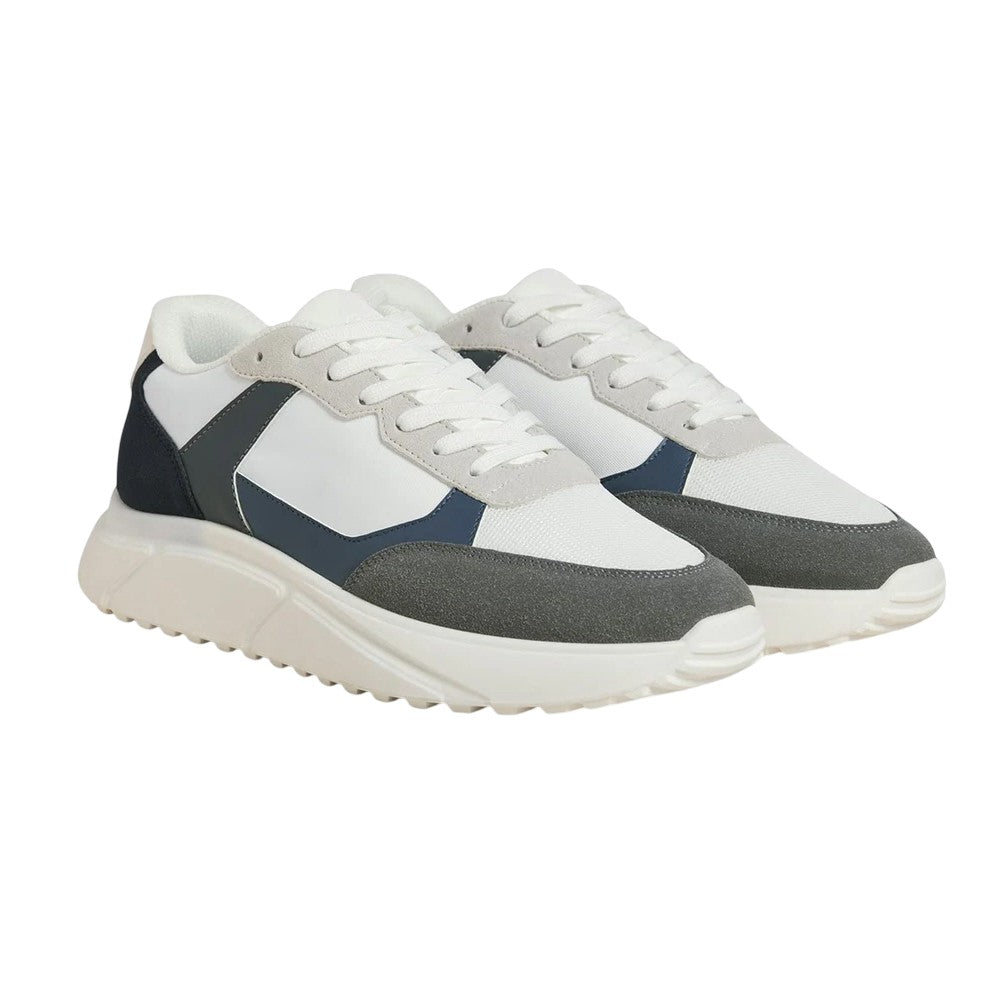 White-Castle Rock-Navy Blazer - Front - Jack And Jones Mens Aspire Runner Trainers