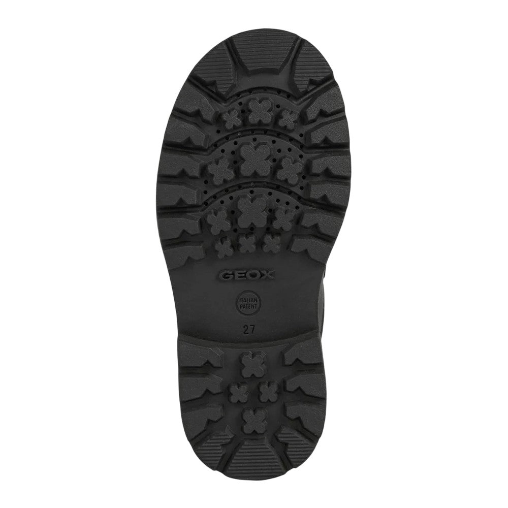 Black - Side - Geox Boys Shaylax Leather Shoes