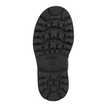 Black - Side - Geox Boys Shaylax Leather Shoes