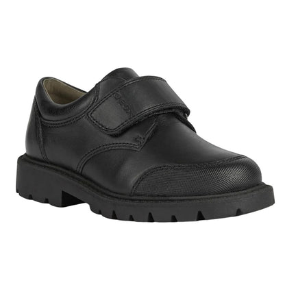 Black - Front - Geox Boys Shaylax Leather Shoes