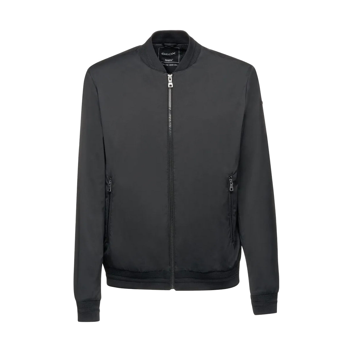 Black - Front - Geox Mens Avola Bomber Jacket