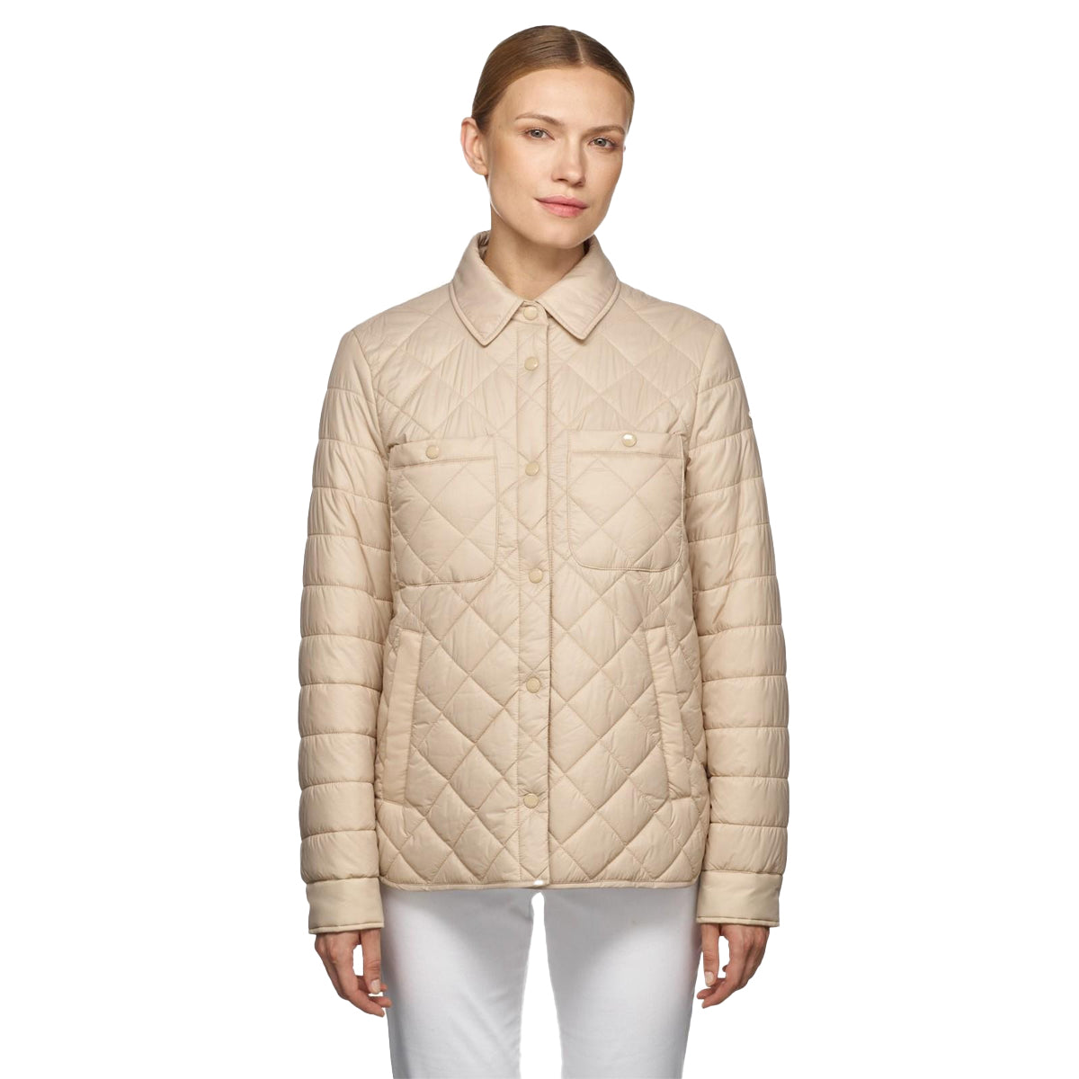 Oxford Tan - Front - Geox Womens-Ladies Amabel Shirt Jacket