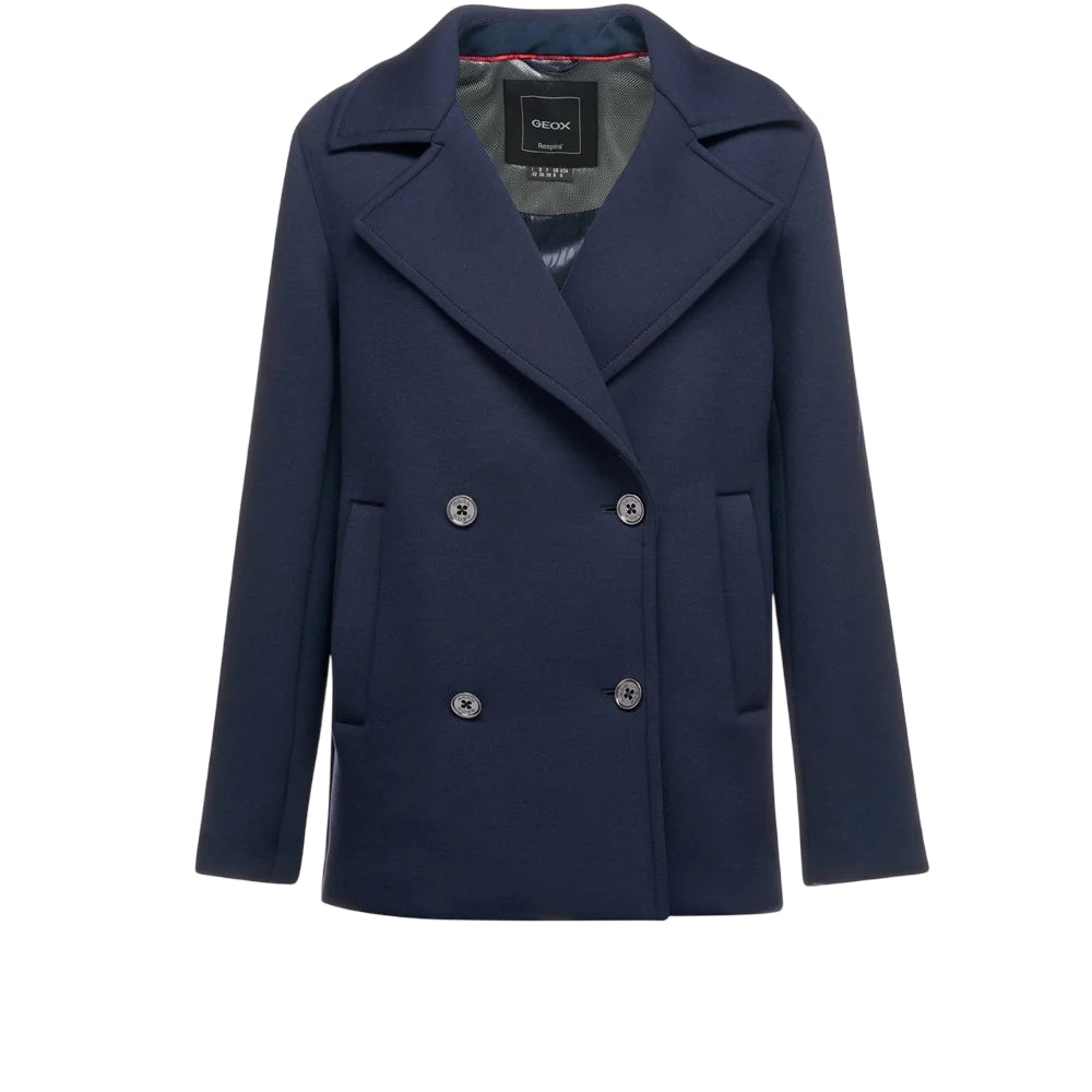 Sky Captain - Front - Geox Womens-Ladies Gardenia Double-Breasted Peacoat