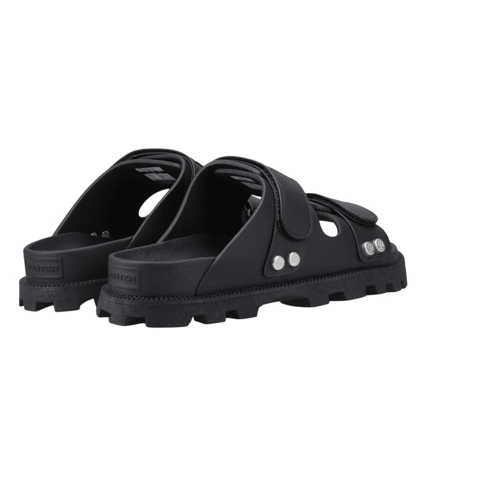 Black - Back - Hunter Womens-Ladies Vegan Sandals